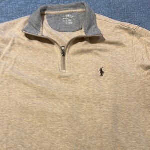 Polo by Ralph Lauren Beige Quarter-Zip Men's Shirt